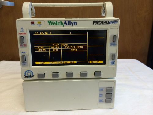 WELCH ALLYN PROPAQ 206 EL ENCORE VITAL SIGNS MONITOR With Ekg SPo2 Nibp And Co2