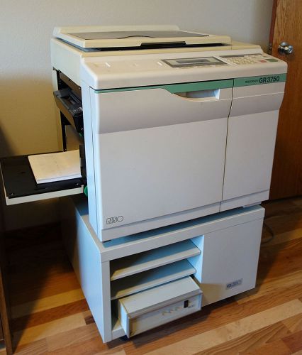 Riso GR3750 Digital Duplicator, Three Risograph Drums, Computer Interface