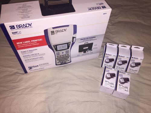 New brady bmp41 label printer + extra 5 cartridge for sale