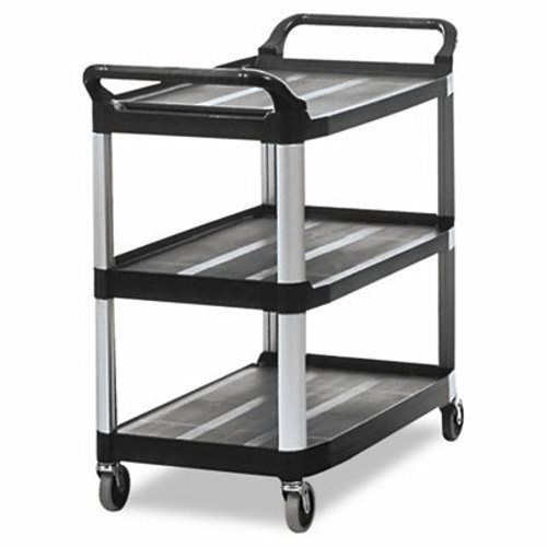 Rubbermaid Open Sided Utility Cart, 3-Shelf, 40-5/8 x 20 x 38 (RCP409100BLA)