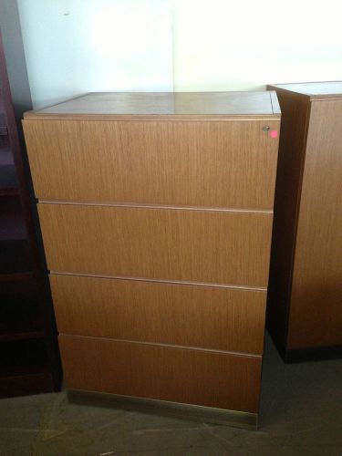 4dr lateral file 32&#034;wx24&#034;dx49&#034;h cabinet by reff office furn inmed oak color wood for sale