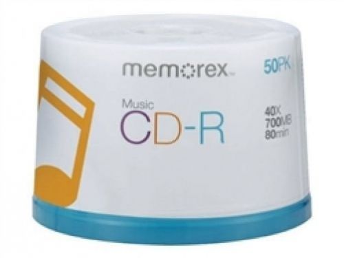 600 memorex 40x digital audio music cd-r 80min 700mb (logo on top) for sale