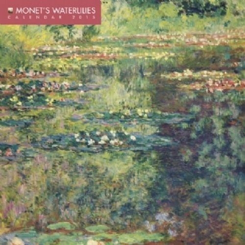 2015 WALL CALENDAR -MONET WATERLILIES MINI - 18 by 18 cms