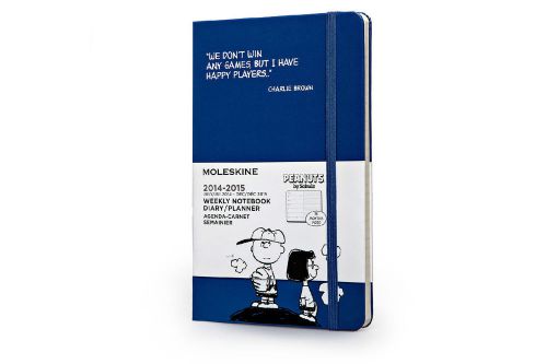 2014-2015 PEANUTS EDITION Moleskine 5&#034;x8.25&#034; Weekly Planner -Charlie (Baseball)