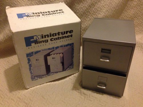 Miniature Filing Cabinet Business Card Holder