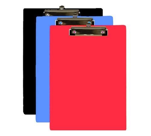 BAZIC HARD BOARD CLIP BOARD STANDARD SIZE. ASSORTED. COLORS. #1808. LOT OF 48