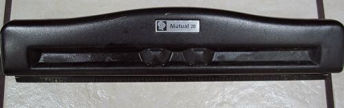 Paper punch, 1 or 2  hole (adjustable)  heavy metal &#034;mutual 20&#034; brand for sale