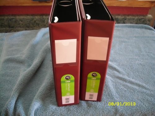 Wilson Jones 2&#034; Maroon Lite-Touch 4-pack Binders Brand New, Free Shipping to USA