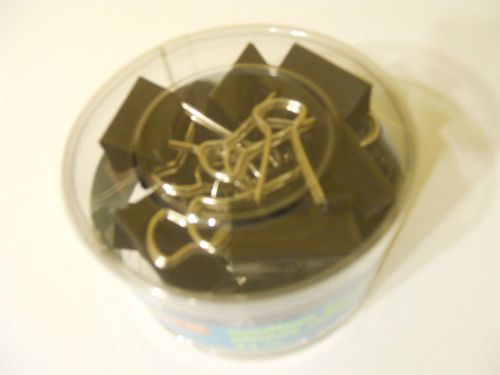 24-Piece Medium Staples Binder Clips Black 1 1/4 in. 32mm NIP