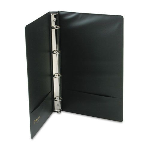 Legal Size 4-Ring Binder, 14 x 8-1/2, 1&#034; Capacity, Black