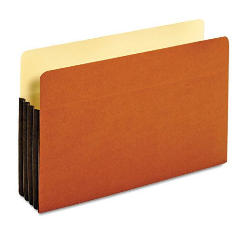 Drop Front Expanding File Pocket, Top Tab, 3 1/2 Inch, Legal, Brown, 10/Box