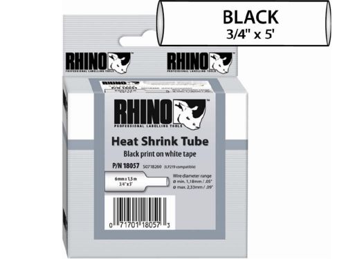 Dymo Dymo Heat Shrink Tube Wire &amp; Cable Label - 0.75&#034; Width X 5&#034; (dym18057)