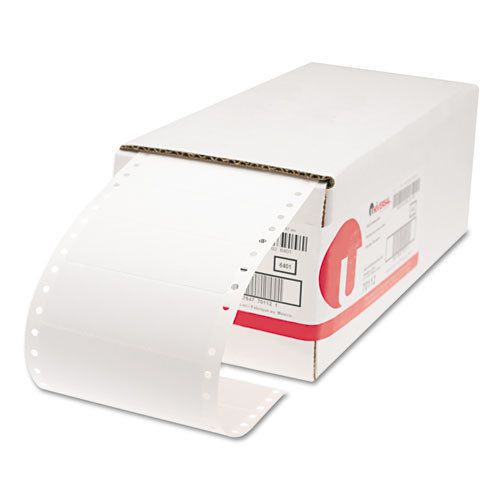 Dot matrix printer labels, 1 across, 1-7/16 x 4, white, 5000/box for sale