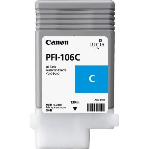 CANON LASER - CONSUMABLES 6622B001AA PFI106C PIGMENT INK TANK 130ML