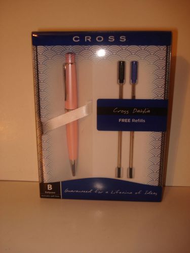 CROSS INK PEN PINK DAHLILA STYLE IN GIFT BOX WITH TWO REFILLS