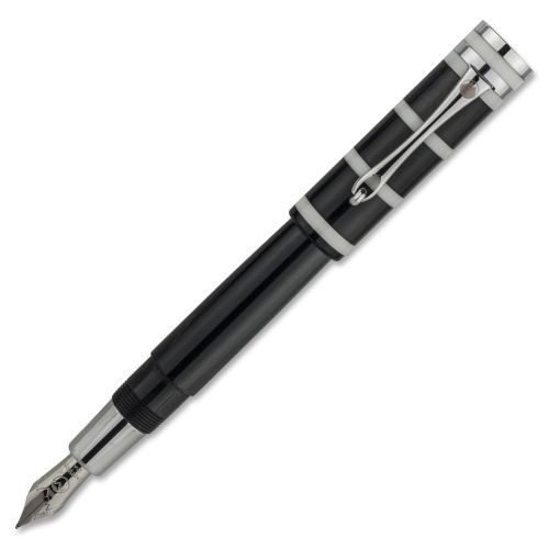 Monteverde Catalina Fountain Pen - Broad Pen Point Type - Black Barrel - 1 Ea