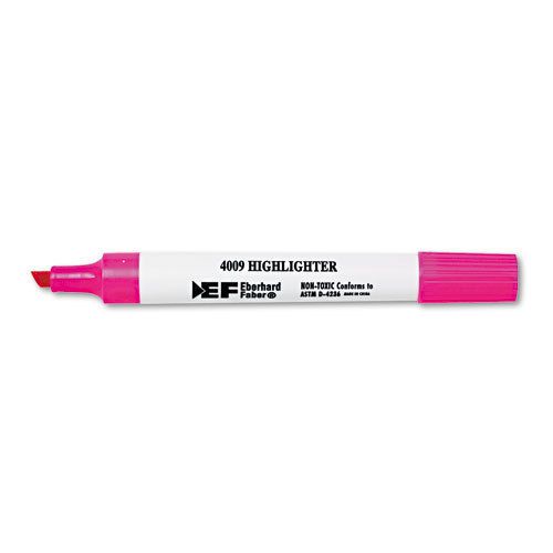 Eberhard faber 4009 highlighter, chisel tip, pink, 12/pk, dz - san64327 for sale