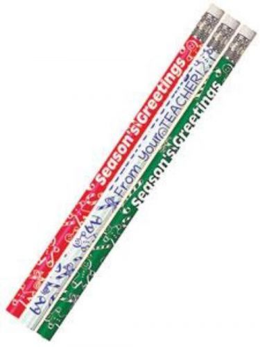 Seasons Greetings From Teacher Motivational/Fun Pencils 12/Package