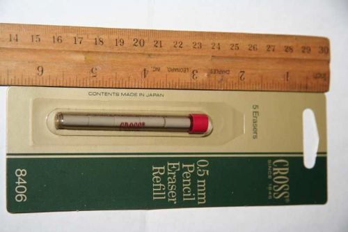 Genuine CROSS 0.5mm 5 Pencil Eraser Refills #8406 for Cassette Pencils +Townsend