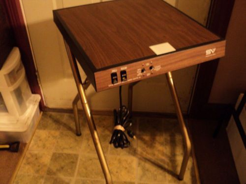 Retro, vintage -overhead projector table with courtesy light - wood grain look! for sale