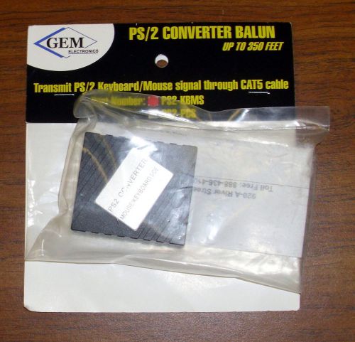 GEM ELECTRONICS MODEL PS2-KBMS PS/2 CONVERTER BALUN