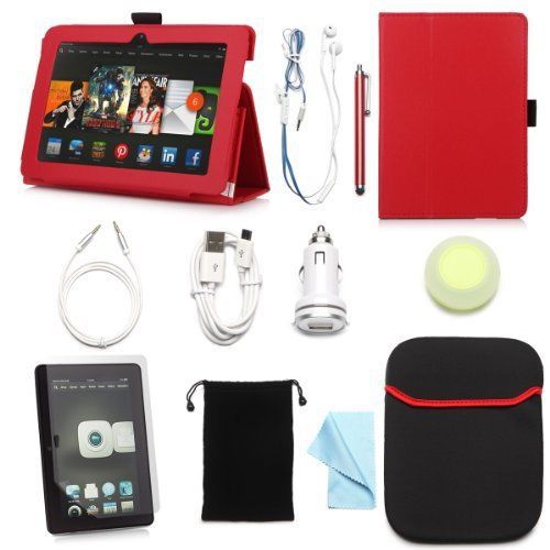 ARION Kindle 11-Item Accessory Bundle Kit for New Amazon Kindle Fire HDX 7&#034; Tabl