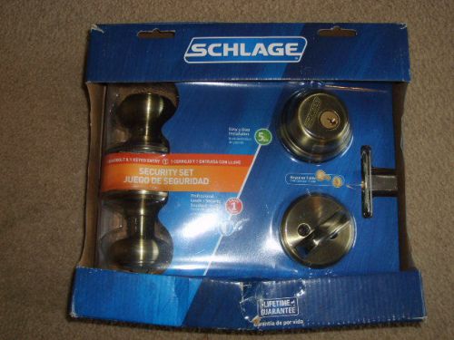 SCHLAGE FB50NVGEO609 1 DEADBOLT &amp; 1 KEYED ENTRY SECURITY SET