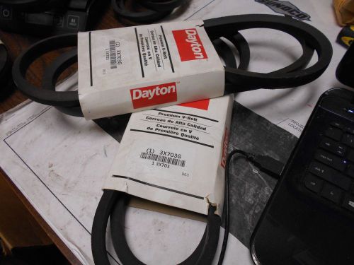 NEW DAYTON PREMIUM V-BELT 3X703G LOT OF 2