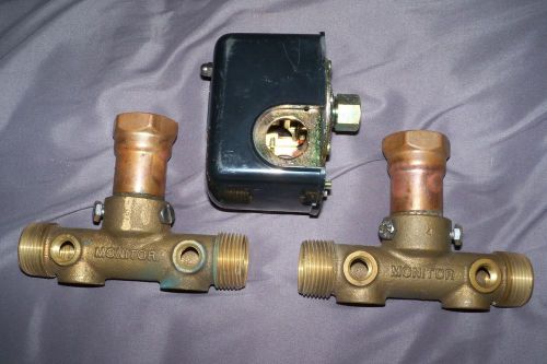 Brass 1&#034; x 3/4&#034; Tank Tee (2) American Granby Pressure Switch All New