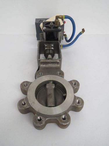 CRANE 04-1DA-221RTG-B0J 4 IN PNEUMATIC 150 STAINLESS BUTTERFLY VALVE B437453