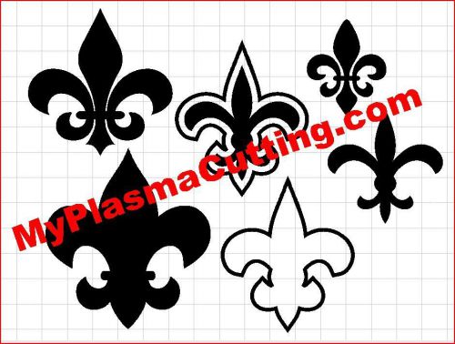 Fleur de lis CNC ready .dxf format clipt art. various styles. Saints, Scouts