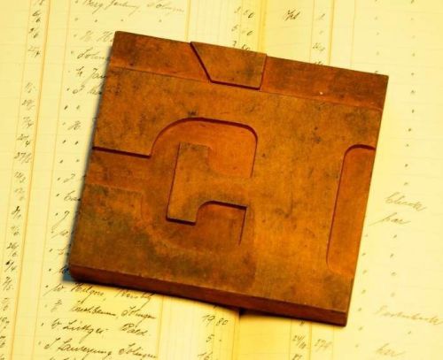 E letterpress wood printing block woodtype type print bold and wide stamp ABC