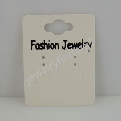 100PCS White Paper Stud Earring Stooper Dangle Earring Hook Clasp Hanging Card