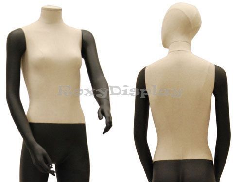 Female Eye Catching Egg Head Mannequin Dress Form Display #MD-HAF72LBK