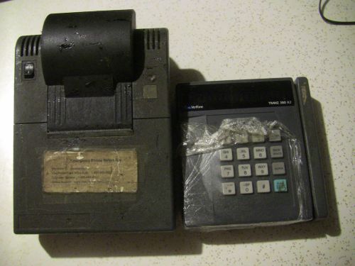 VeriFone Tranz 380 X2 Credit Card Processing Terminal w/ Printer, AC adapter etc