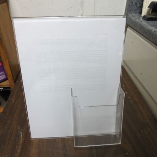 Plexiglass Literature Pamphlet Brochure Display Holder