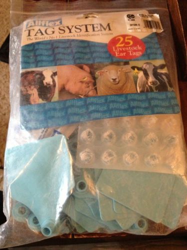 Allflex tag system 25 livestock ear tags maxi female/small male blue