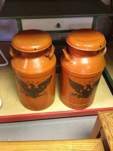 Pair of vintage milk cans