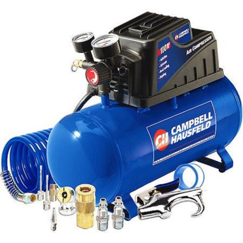 3 gallon 110 psi air compressor 11 piece accessory set inflate clean shop etc. for sale