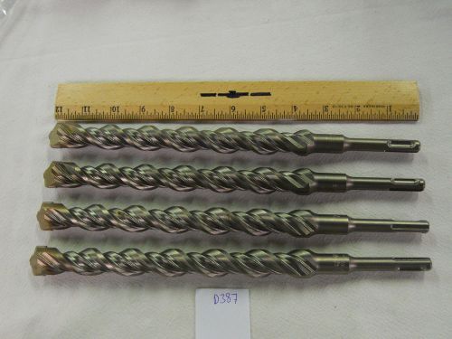 4 NEW BOSCH ANSI SDS PLUS CARBIDE TIPPED 7/8&#034; X 12&#034; DRILL BIT. S4L GERMAN {D387}