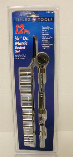 Sunex 9312m 12 piece 3/8 drive metric socket set for sale