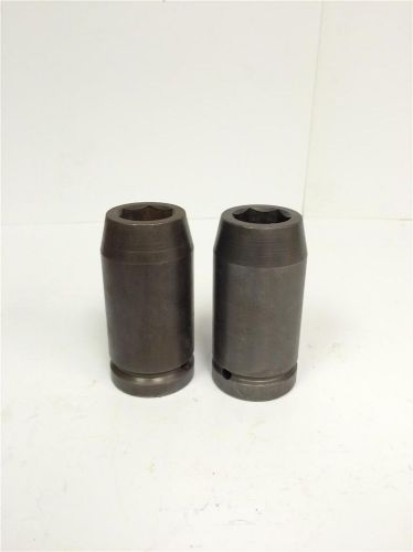 APEX  USA 1&#034; Square Drive Deep Well Through Impact Socket 2pc Lot 8336 1-1/8&#034;