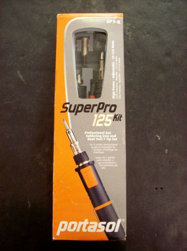 PORTASOL SUPERPRO 125 KIT PROFESSIONAL GAS SOLDERING IRON 7 TIP SET NEW IN BOX!