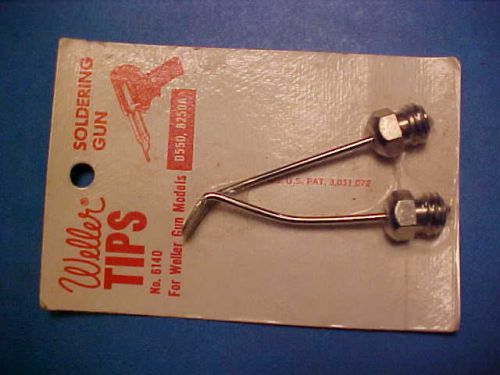 NEW! Weller Soldering Gun Iron SMOOTHING TIP #6140 w/ Fasten Nuts - D550 &amp; 8250A