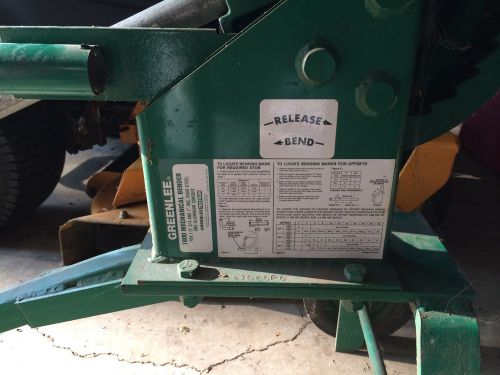 GREENLEE 1800 MECHANICAL BENDER  1/2-3/4-1&#034; CAPACITY