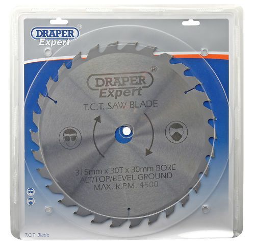 Draper Expert TCT Circular Mitre Saw Blade 315mm 30mm Bore 30 Tooth 09493