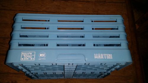 Ecolab Raburn Dish Racks Blue 6309-S1 Martini Glass 9 Openings