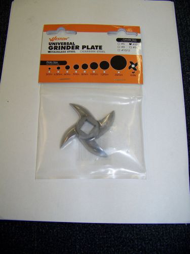 Weston universal grinder plate stainless steel # 22 grinder size 29-2250 sausage for sale