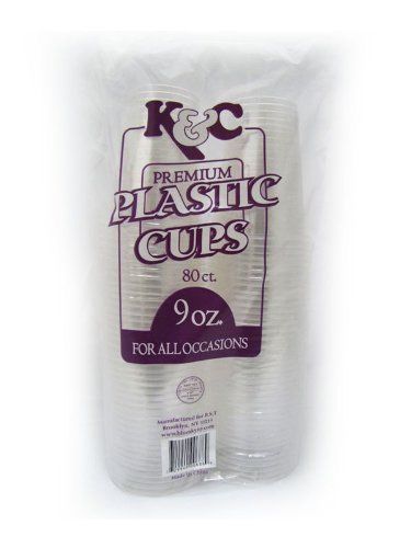 Transparent 9 Oz. Plastic Cups - 80 Count