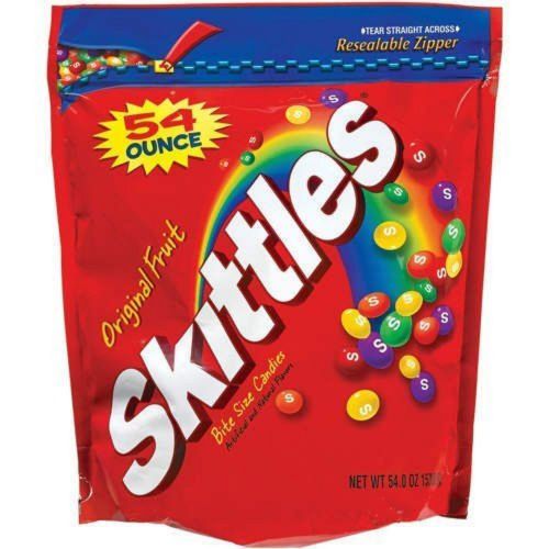 SKITTLES 54OZ BULK CANDY BAG SUGAR SOUR SWEET CHEWY CANDY